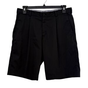 Nike Men's Black Front Pleat Tour Performance Shorts